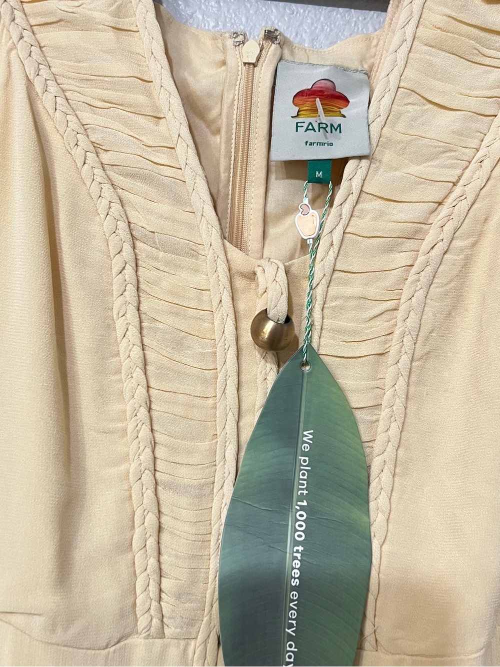 FARM Rio Cream Ruffle-Tiered Button-Front Maxi Dress - Picture 7 of 10